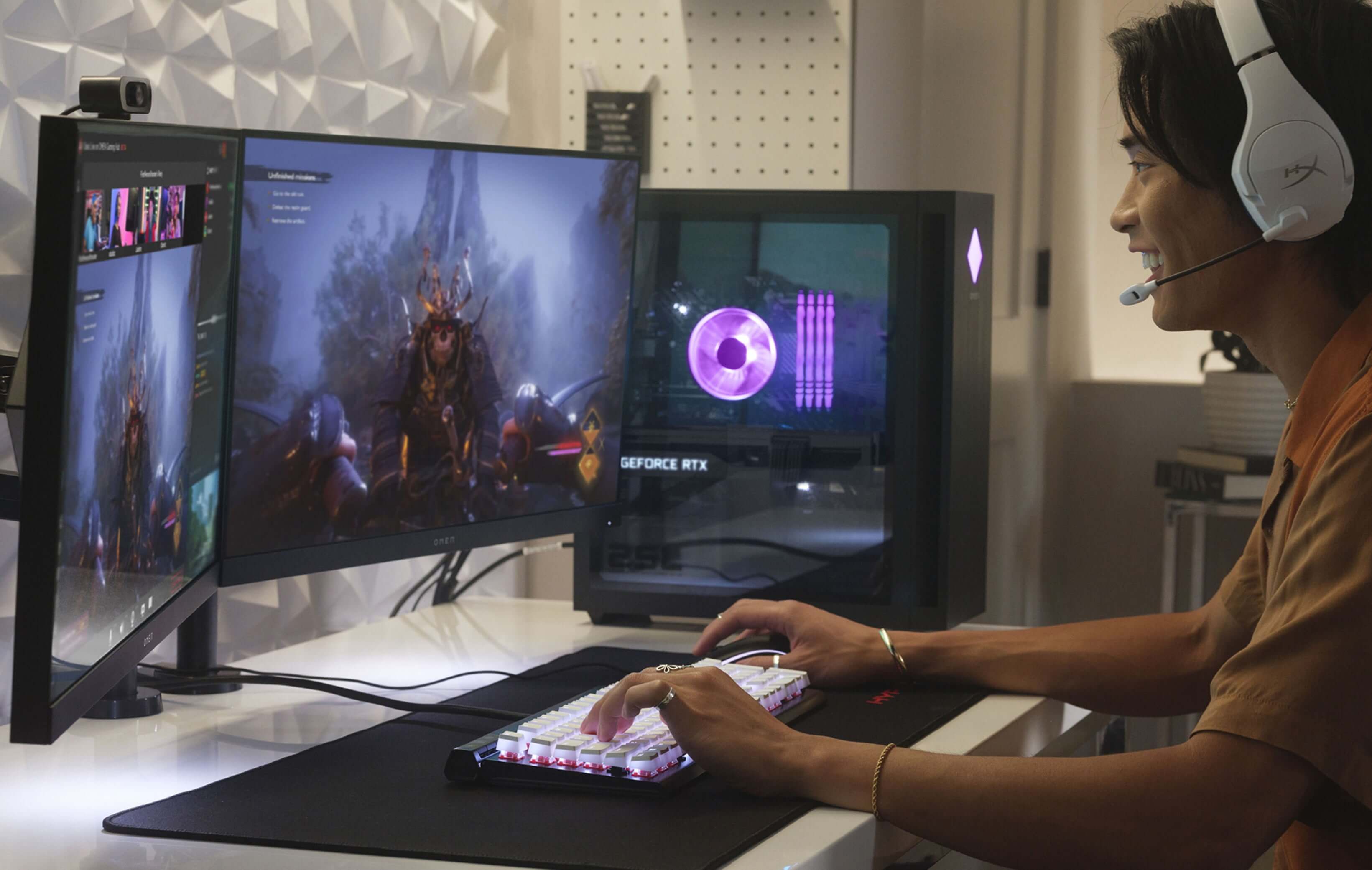 OMEN 30L desktop, OMEN 27c gaming monitor, Victus and OMEN gaming laptops